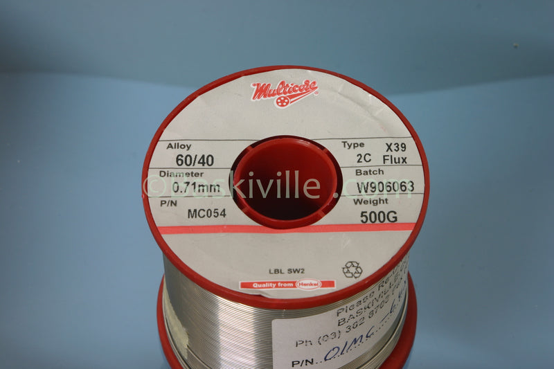 Multicore, X39, 60/40, 2C, 0.56mm, Solder Wire, 250g