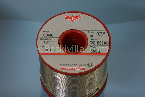 Multicore, 511, 60/40, 5C, 0.91mm,  Solder Wire, 500g
