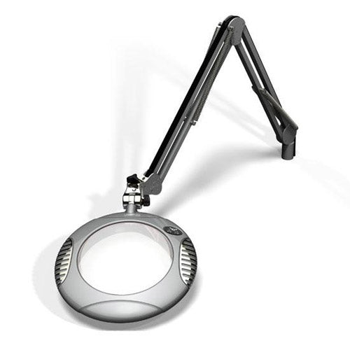 OC White Round 190mm LED, Magnifier c/w clamp - Silver