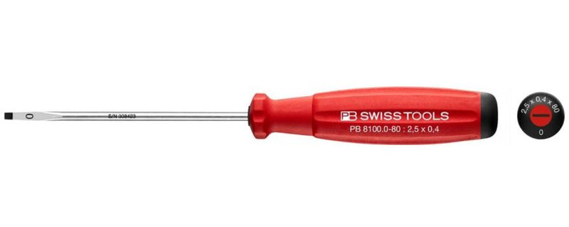 PB SWISS SLOTTED 0.4 X 2.5 X 80MM