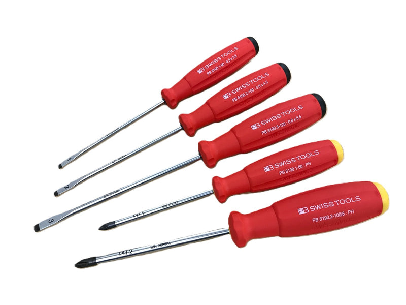 PB SWISS 5PIECE SCREWDRIVER SET