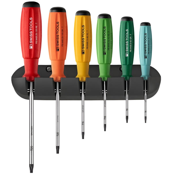PB SWISS TORX  SET RAINBOW T8-T25  c/w Wall Mount