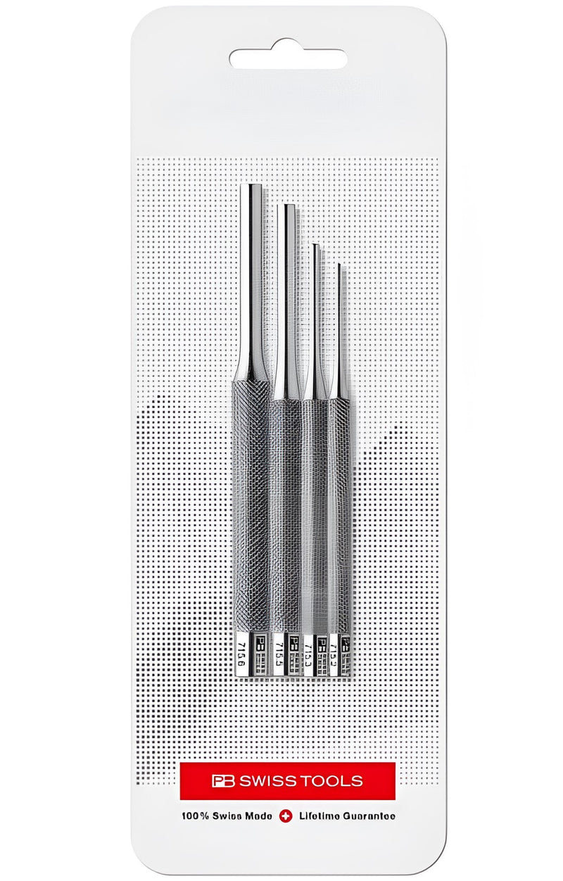 PB SWISS 4 PIECE PIN PUNCH SET
