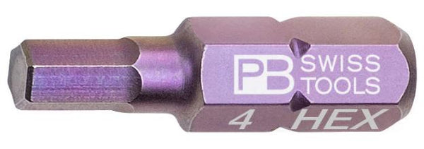 DDDPB SWISS 4.0MM HEX 1/4 HEX BIT 25MM