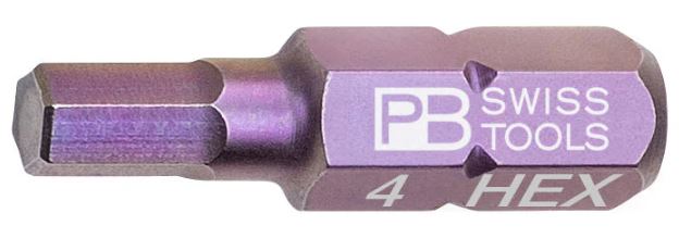 DDDPB SWISS 4.0MM HEX 1/4 HEX BIT 25MM