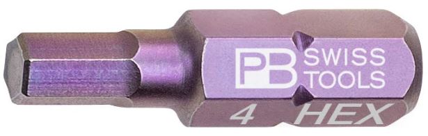 PB SWISS 4.0MM 1/4 HEX BIT 25MM