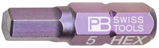 PB SWISS 5.0MM 1/4 HEX BIT 25MM