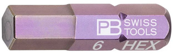 PB SWISS  6.0MM 1/4 HEX BIT 25MM