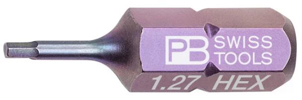 PB SWISS 1.27MM 1/4 HEX BIT 25MM