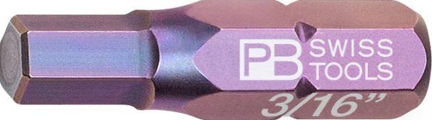 PB SWISS HEX BIT 3/16X 25MM
