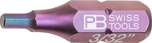 PB SWISS 3/32 HEX 1/4 HEX BIT 25MM