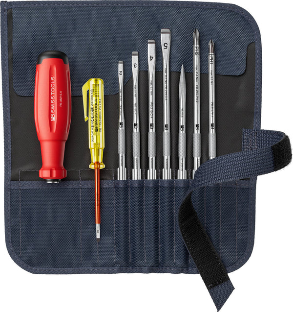 PB Swiss SwissGrip Evo SL & PH Interchangeable Blade Set in Roll-Up Case 8 Piece