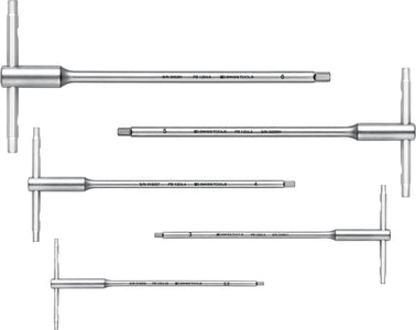 PB SWISS 3 WAY T HANDLE 2.5, 3, 4, 5 & 6 mm HEX KEY SET