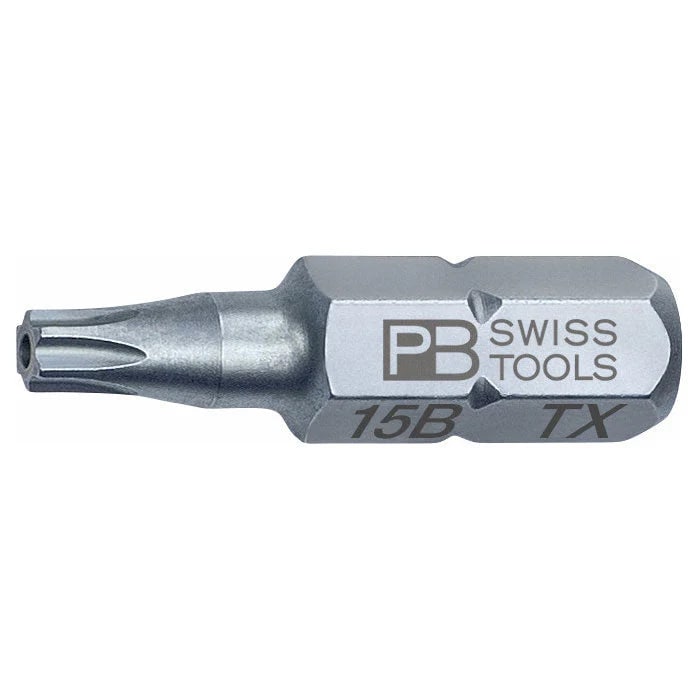 PB SWISS TORX T15 SEC 1/4 HEX BIT 25MM