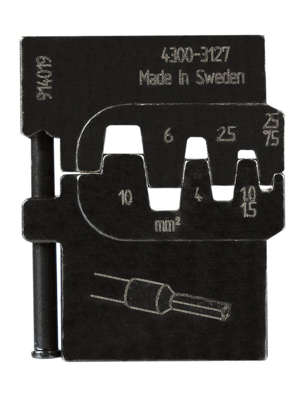 Pressmaster Crimp Die Bootlace 0.2-10mm for uninsulated end sleeves (ferrules) ranging from 0.25 up
