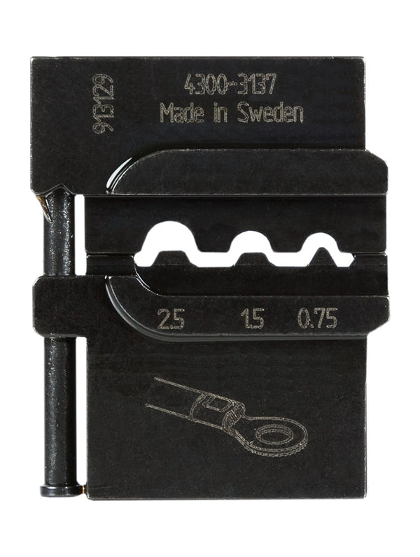 Pressmaster Die set for 0.75-2.5 mm2 noninsulated terminals, lugs, and splices