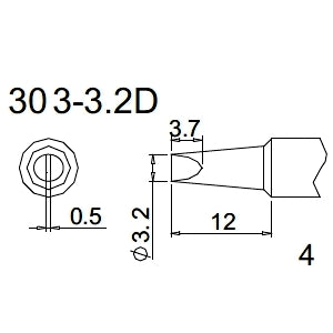 qui303-3.2dQuick Soldering Tip for 202D - 303-3.2D