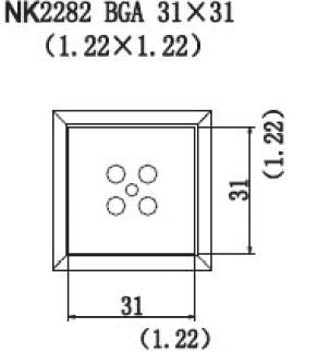 Quick NK2282 HotAir Nozzle BGA 31 x 31 (1.22 x 1.22)