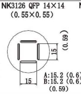 Quick NK3126 HotAir Nozzle QFP 14 x 14 (0.55 x 0.55)