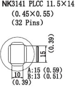Quick NK3141 HotAir Nozzle PLCC 11.5 x 14 (0.45 x 0.55)