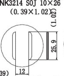 Quick NK3214 HotAir Nozzle SOJ 10 x 26 (0.39 x 1.02)