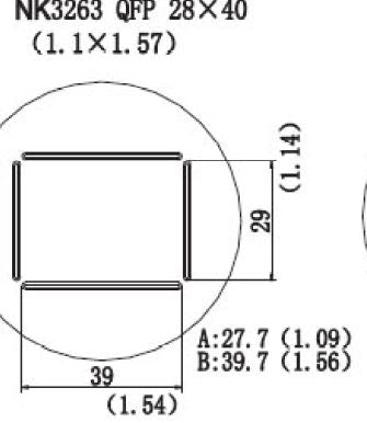 Quick NK3263 HotAir Nozzle QFP 28 x 40 (1.1 x 1.57)
