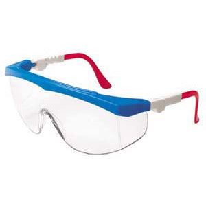 R3 Safety Crews Blue / Red Safety Glasses
