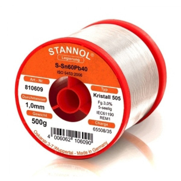 Stannol 60/40 Crystal 1.0mm 500g