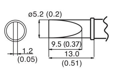 Hakko T15-DL52 Chisel Tip