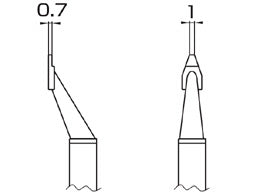 Hakko Tweezer Tips For FM2022 Handpiece 1L