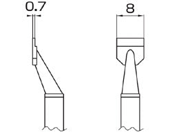 Hakko Tweezer Tips For FM2022 Handpiece 8L