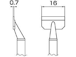 Hakko Tweezer Tips For FM2022 Handpiece 16L