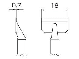 Hakko Tweezer Tips For FM2022 Handpiece 18L