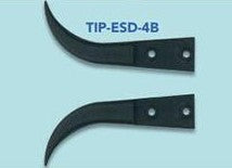 Sipel Tweezers Quick Change (TIP ONLY), Black Esd Safe, Curved, Fine Tip, 0.6mm,