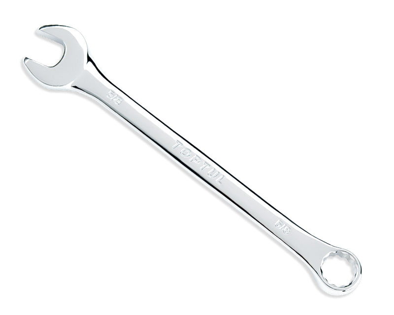 Toptul 1/4" Combination Wrench Ring and Open End Mirror Finish