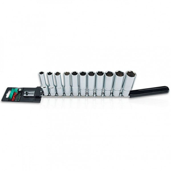 Toptul 1/2" Drive Deep Mm Socket Set 10-21mm