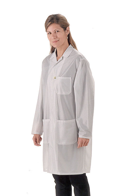 Traditional OFX-100, White Knee-Length Coat, Large