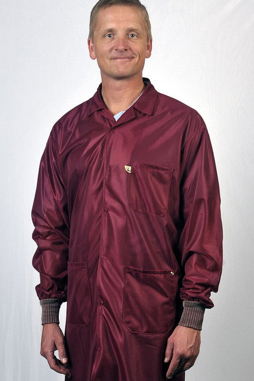 Traditional OFX-100, Burgundy Knee-Length Coat w/Cuffs, Large