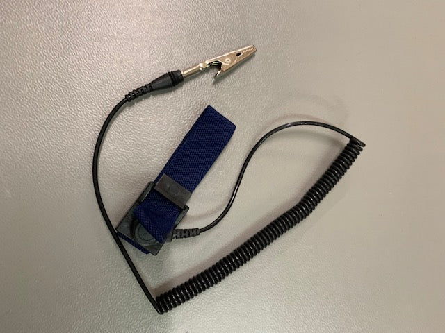 Ucstat Wrist Strap, Adj, Econ, Dark Blue 4mm Stud, 1.8m