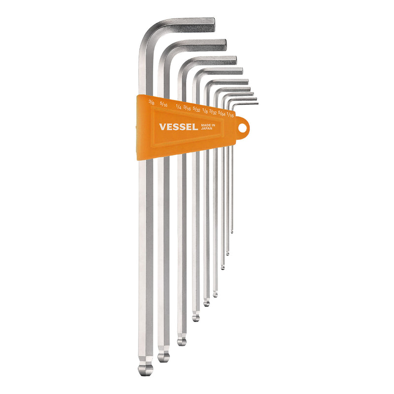 Vessel 8309BP-LIN 9pc 1/16 - 3/8 Ball Point Hex Set