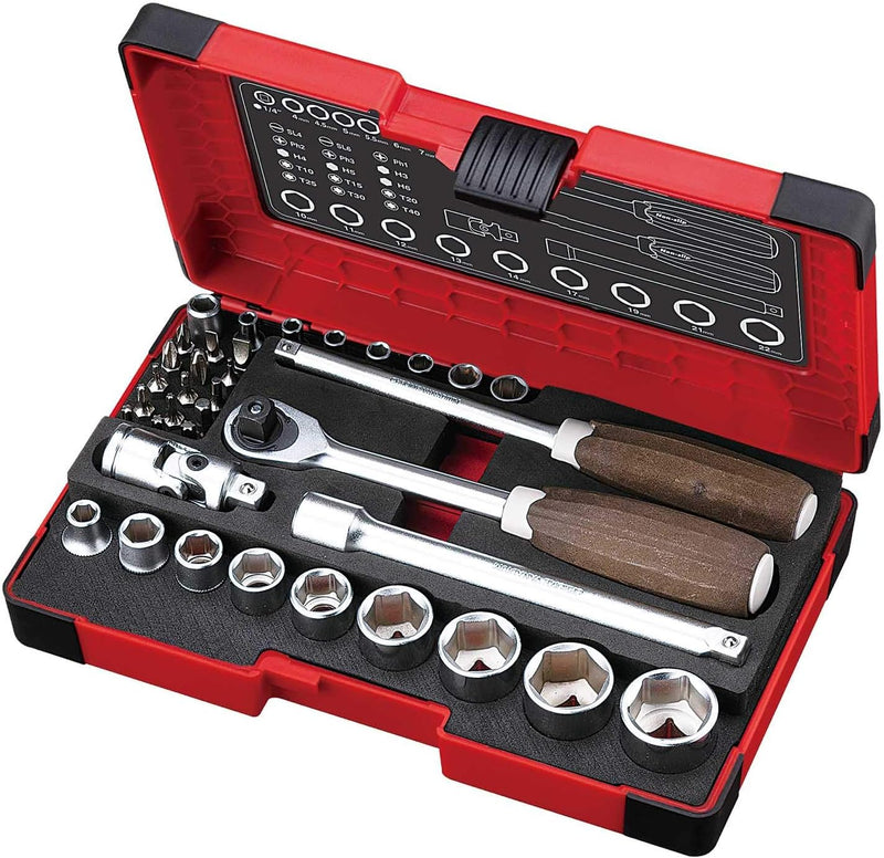 Vessel 1/4 & 3/8 Dr Socket Set