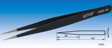 Vetus TS-10 Tweezers, ESD, Standard Presion