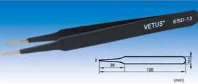 Vetus TS-13 Tweezers, ESD,  Rounded Precision