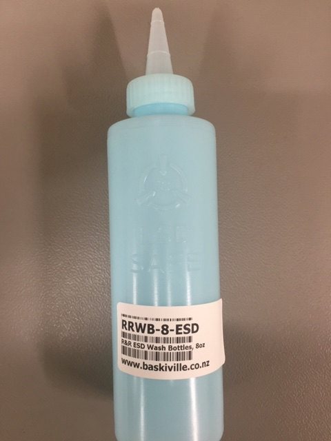 R&R ESD Wash Bottles, Straight Nozzle, 8oz