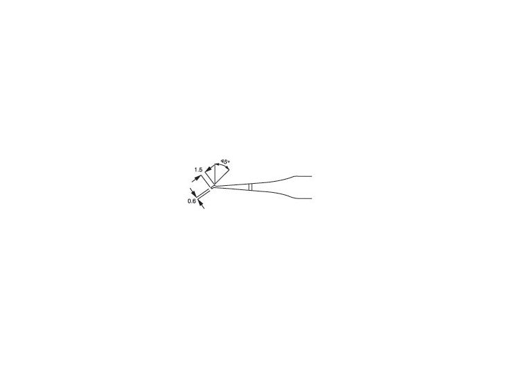 Sipel Tweezers 120mm 1.5 Tip SMD 45 Deg Angle