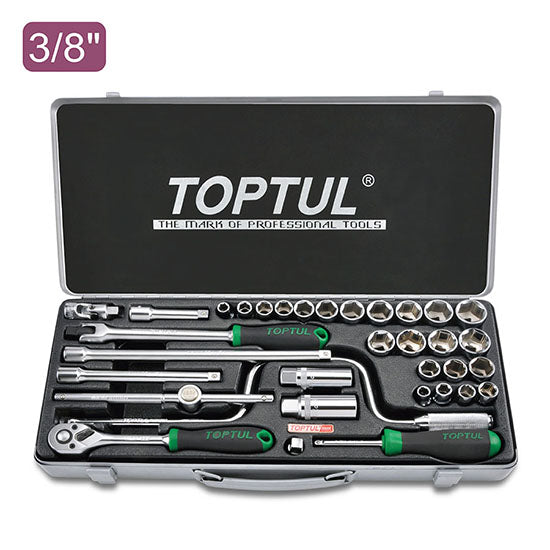 Toptul 3/8" Drive Metric/Imperial 34pcs Socket Set