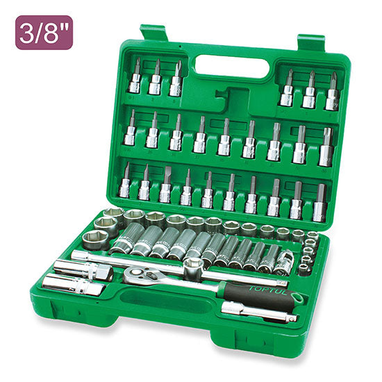 Toptul 3/8" Drive Flank Socket Set 60pcs
