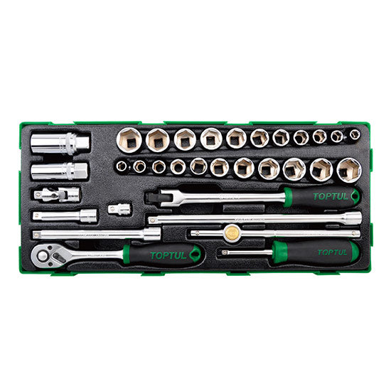 Toptul 33pcs 3/8" Drive Metric & Imperial Socket Set