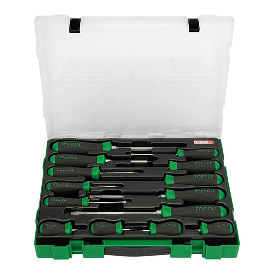Toptul 14pcs Slotted & Phillips Screwdriver Set