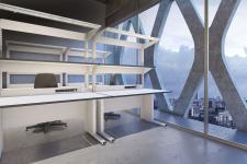 work space with desks ESD safe